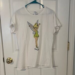 Disney Tinker Bell White and Green T-Shirt